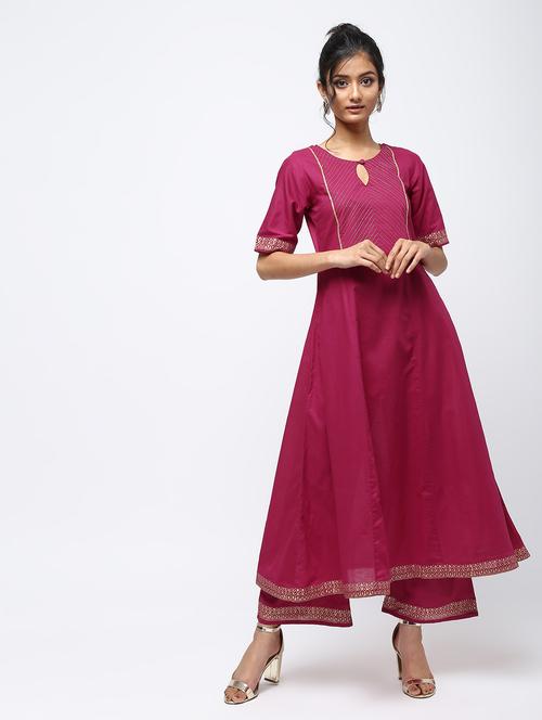 a-linel kurta bottom set - 16222494 - Very Small Image - 1
