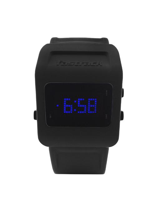fastrack men silicon digital black watch - 38011pp01 - 16224055 - Very Small Image - 1