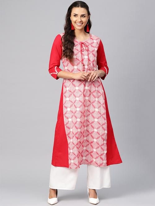 printed a-line kurta - 16224172 - Very Small Image - 1