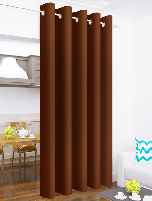modern blackout curtain for living room bedroom brown  1 pc long door curtain-9 feet - 16225295 - Very Small Image - 1