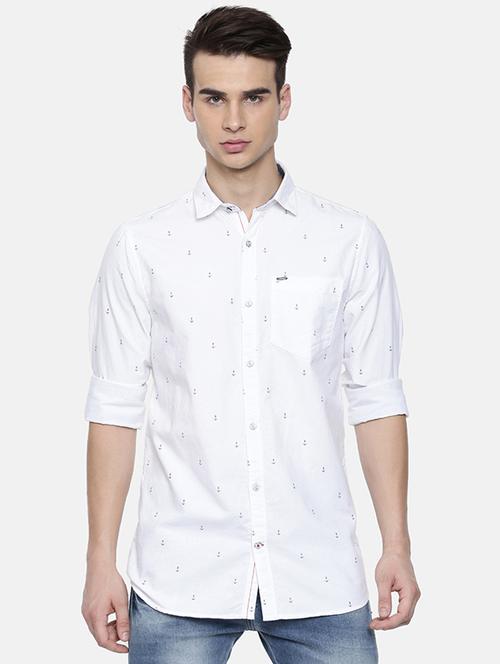 white printed casual shirt - 16225875 - Very Small Image - 1