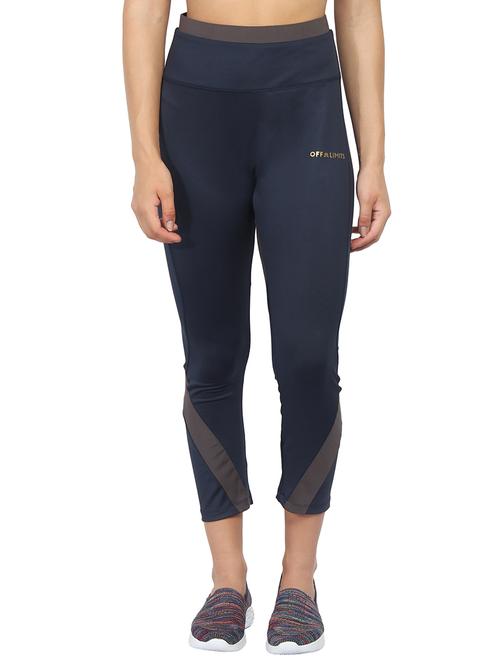 blue ankle length active wear tights - 16227017 - Very Small Image - 1