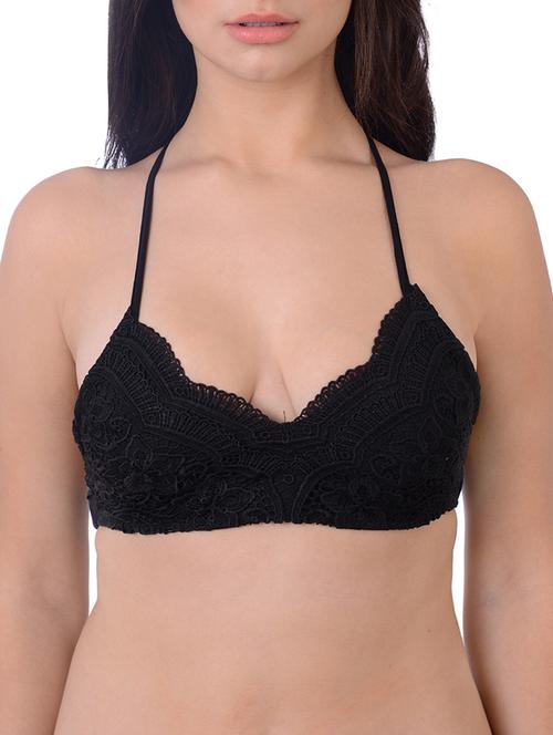 criss cross back laced bralette - 16227491 - Very Small Image - 1