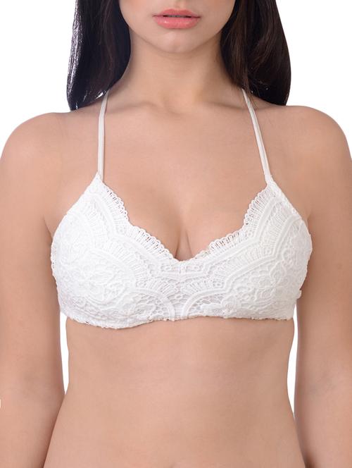 criss cross back laced bralette - 16227492 - Very Small Image - 1