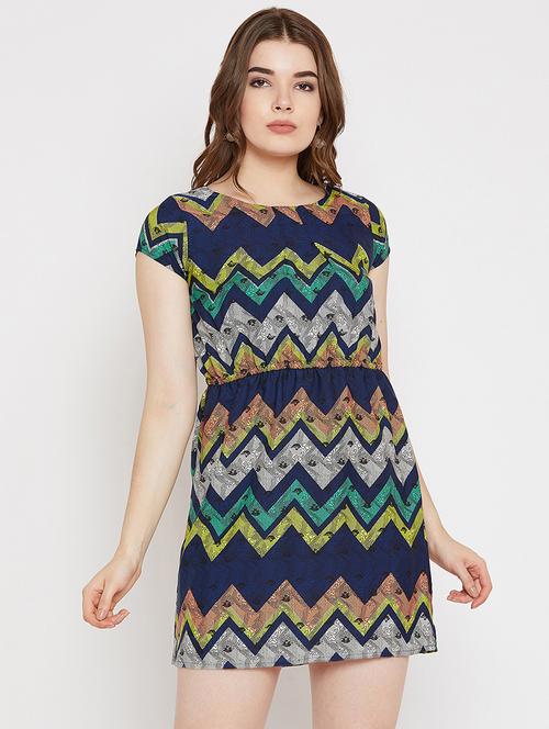 pleat detail chevron sheath dress - 16227854 - Very Small Image - 1