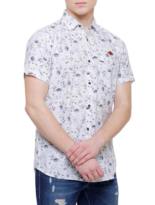 white printed casual shirt - 16228434 - Very Small Image - 1