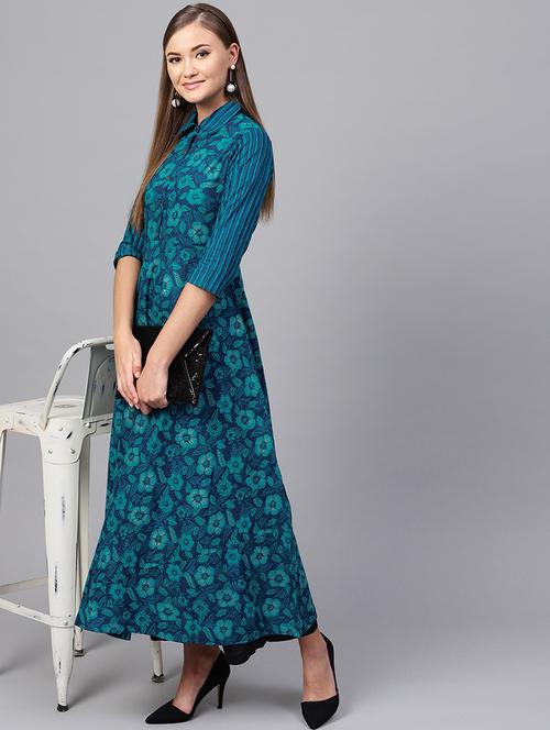 floral a-line kurta - 16228755 - Very Small Image - 1