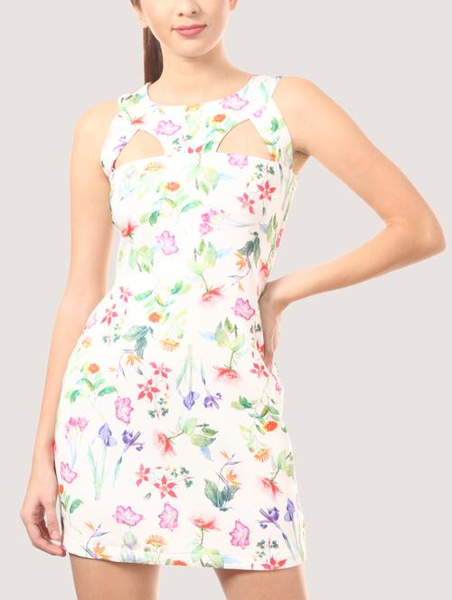 white scuba bodycon dress - 16229476 - Very Small Image - 1