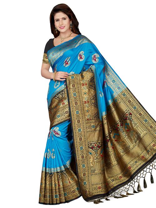 conversational woven saree - 16230482 - Very Small Image - 1