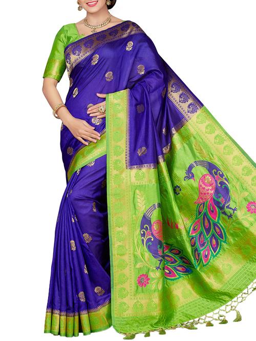 conversational woven saree - 16230484 - Very Small Image - 1