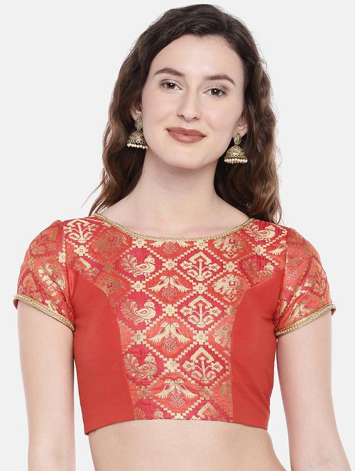 self-design brocade blouse - 16231855 - Very Small Image - 1