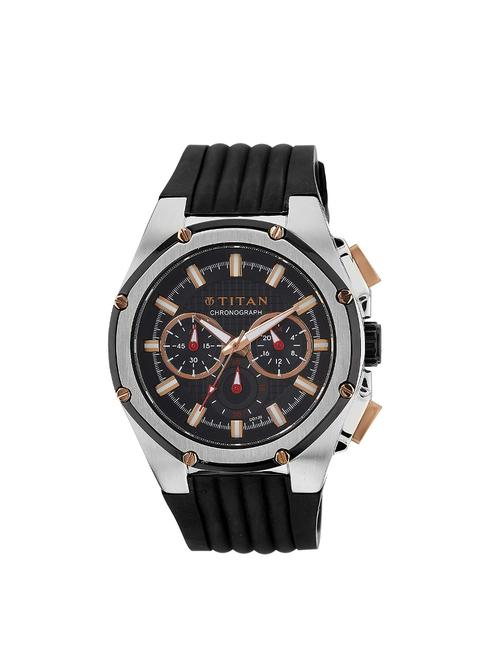 titan octane multi-function chronograph black dial men's watch - 9470kp02j - 16235659 - Very Small Image - 1
