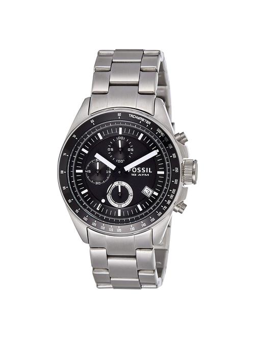 fossil decker chronograph analog black dial men's watch - ch2600ie - 16235672 - Very Small Image - 1