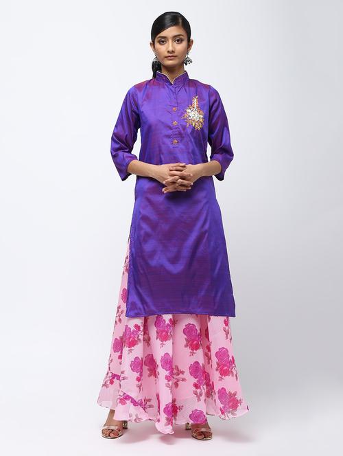 embellished kurta skirt set - 16236056 - Very Small Image - 1