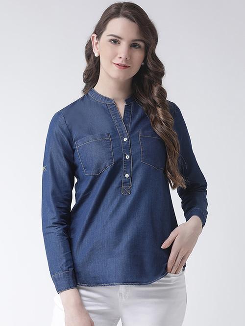 pocket detailed denim shirt - 16236826 - Very Small Image - 1