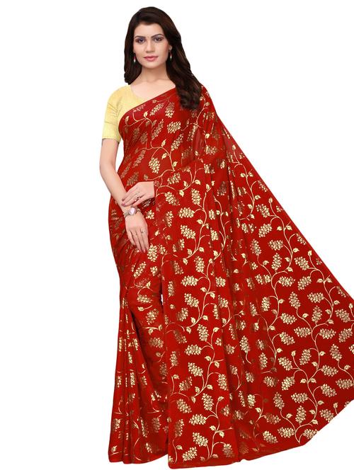foil printed saree - 16237198 - Very Small Image - 1