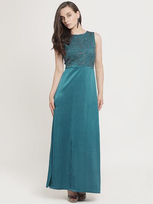 side slit embellished maxi dress  - 16237315 - Very Small Image - 1