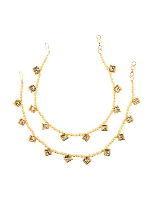 gold  metal anklet  and payal - 16237830 - Very Small Image - 1