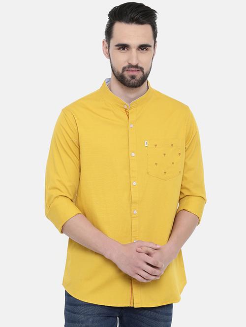 yellow printed  casual shirt - 16238385 - Very Small Image - 1