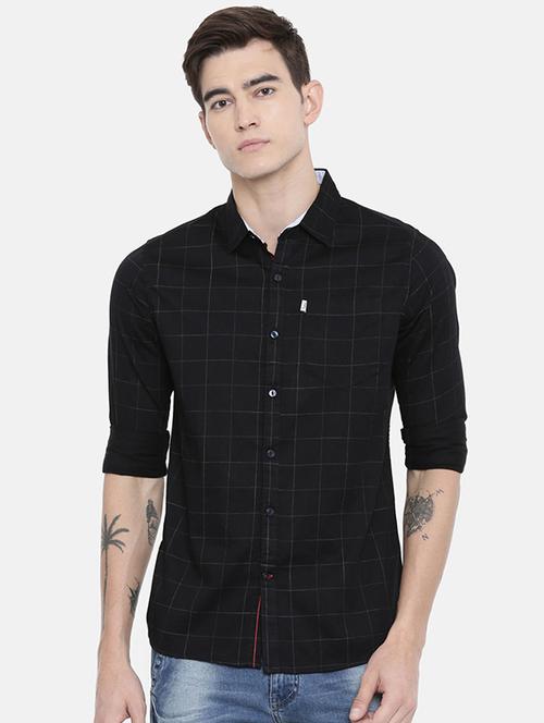 black checkered casual shirt - 16238432 - Very Small Image - 1
