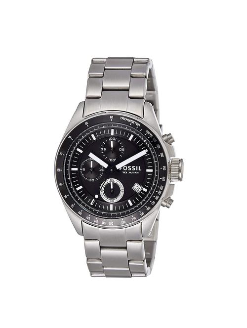 fossil decker chronograph black dial men's watch - ch2600ie - 16240859 - Very Small Image - 1