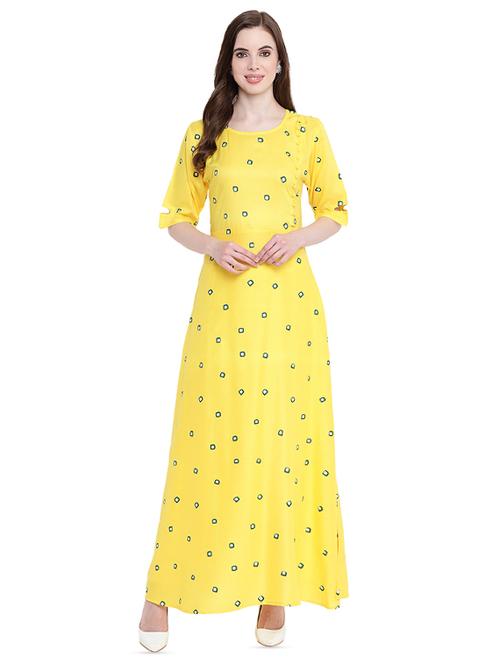 block printed flared kurta - 16244961 - Very Small Image - 1