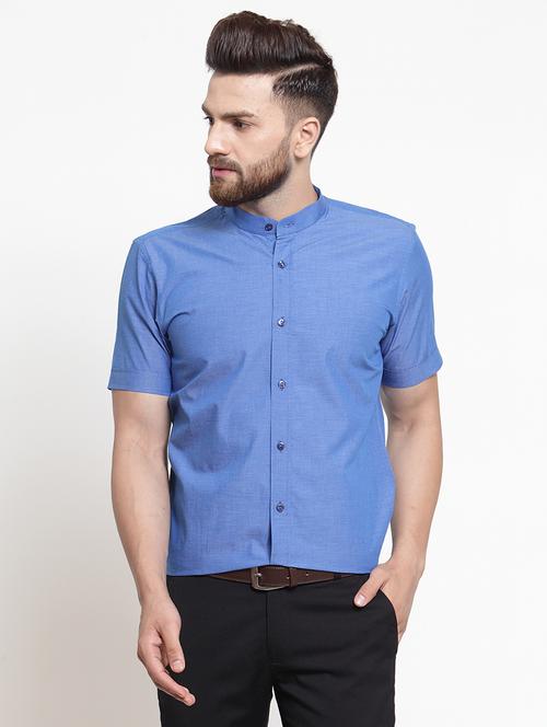 mens solid casual shirt - 16245169 - Very Small Image - 1