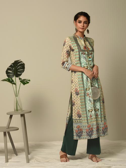 printed layered kurta - 16245901 - Very Small Image - 1