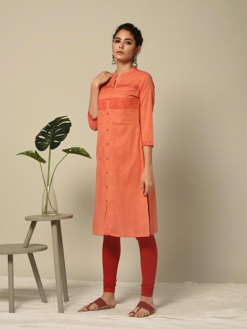 embroidered straight kurta - 16245907 - Very Small Image - 1