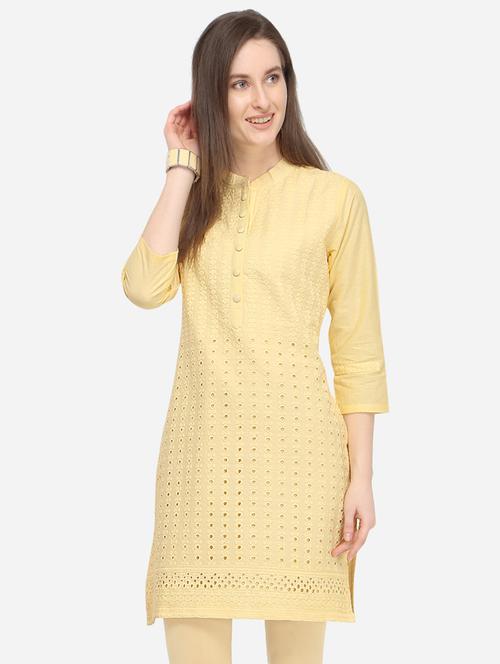 solid a-line kurta - 16249076 - Very Small Image - 1