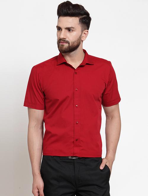 mens solid casual shirt - 16250023 - Very Small Image - 1