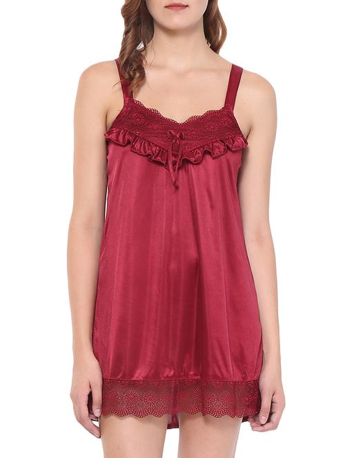 ruffle trim lace detail babydoll - 16250145 - Very Small Image - 1
