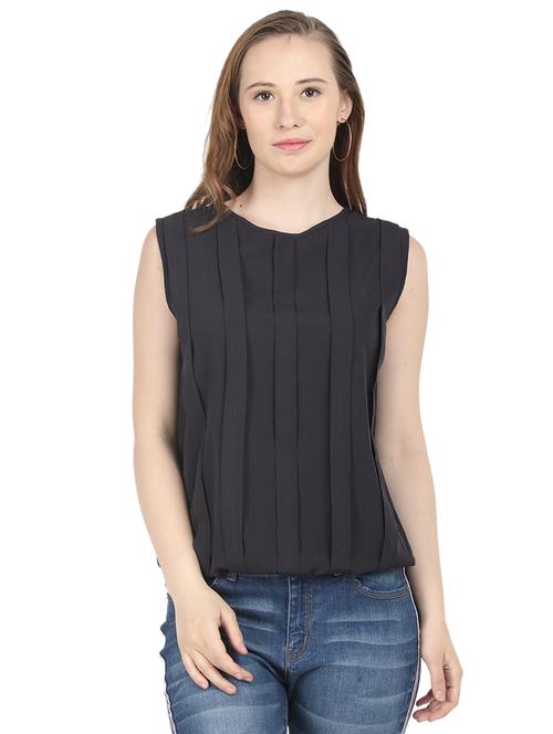 criss cross detail pleated top - 16250181 - Very Small Image - 1