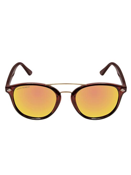 david blake gold round polarised uv protected sunglasses - 16250266 - Very Small Image - 1