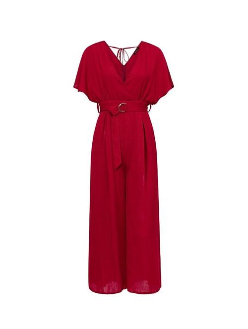 tie back belted jumpsuit - 16250743 - Very Small Image - 1