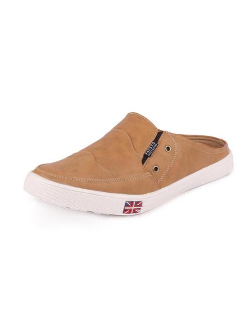 brown leatherette slip on mules - 16251778 - Very Small Image - 1