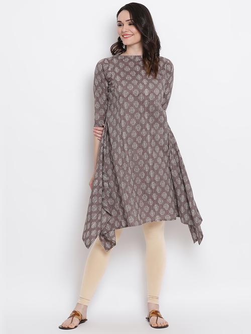 printed asymmetric kurta - 16251792 - Very Small Image - 1