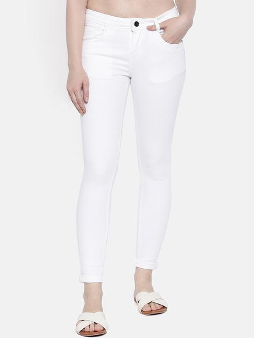 turn up hem skinny fit jeans - 16252559 - Very Small Image - 1