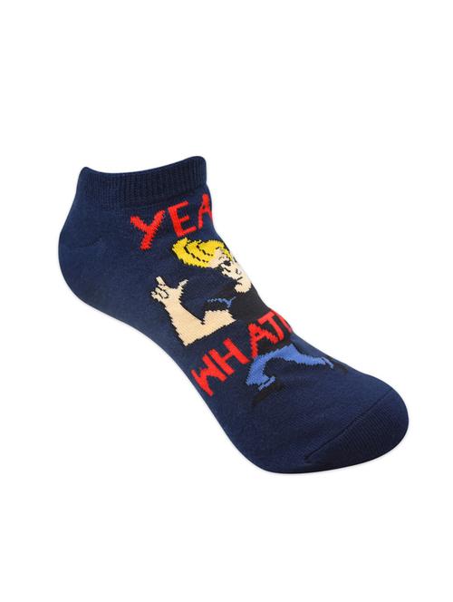 navy blue cotton ankle length sock - 16253086 - Very Small Image - 1
