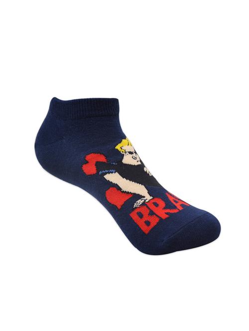 navy blue cotton ankle length sock - 16253087 - Very Small Image - 1