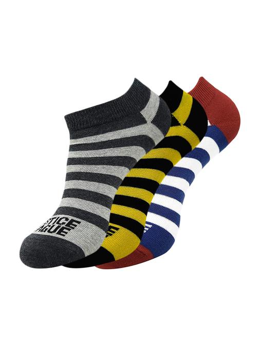 men pack of 3 striped ankle length sock - 16253101 - Very Small Image - 1