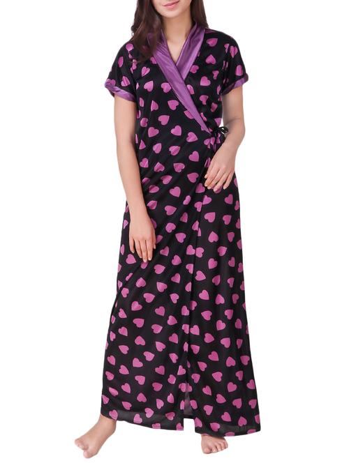 heart print sleepwear robe - 16253405 - Very Small Image - 1