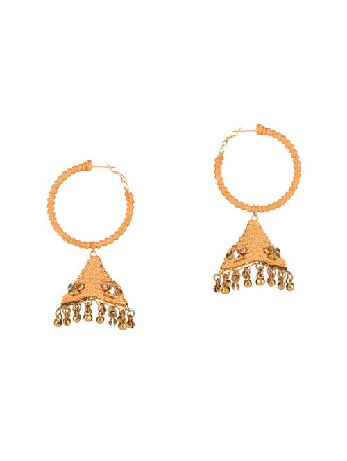 gold brass drop earring - 16253746 - Very Small Image - 1