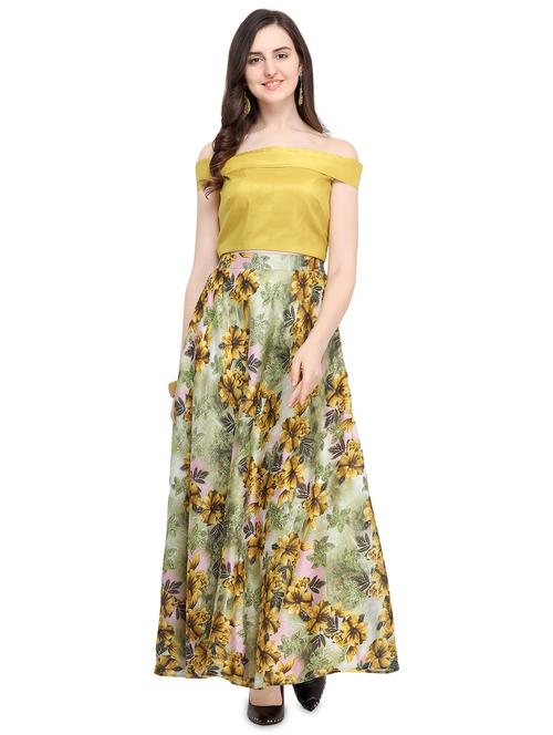 off shoulder top with floral skirt set - 16254751 - Very Small Image - 1