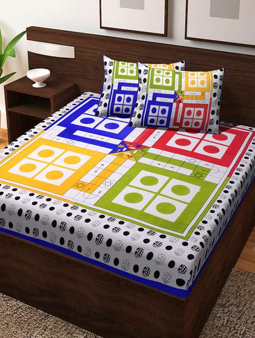 cotton double bedsheet with 2 pillow covers - 16257763 - Very Small Image - 1