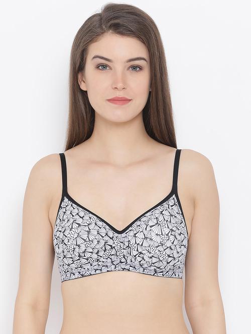 contrast seam lightly padded bra - 16259159 - Very Small Image - 1
