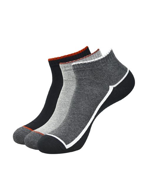 set of 3 multi colored cotton ankle length sock - 16260662 - Very Small Image - 1