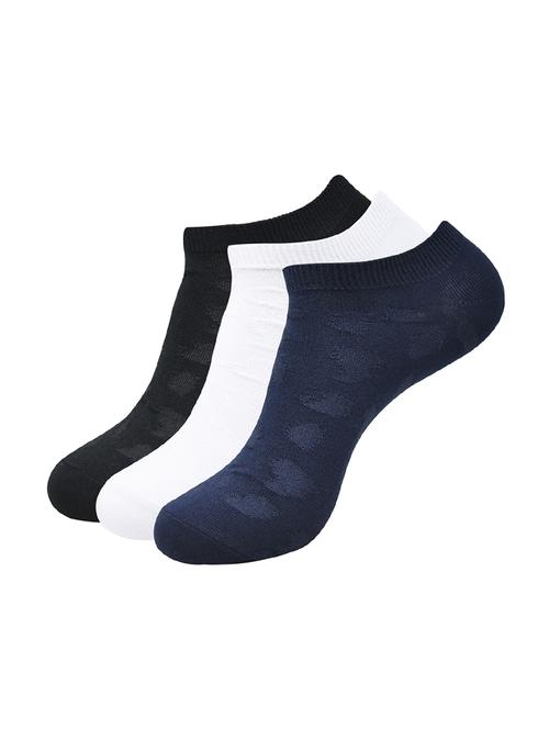 set of 3 multi colored cotton ankle length sock - 16260665 - Very Small Image - 1
