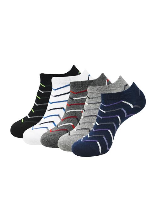 men pack of 5 printed ankle length  sock - 16260890 - Very Small Image - 1