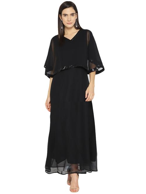 sequined overlay maxi dress - 16262065 - Very Small Image - 1